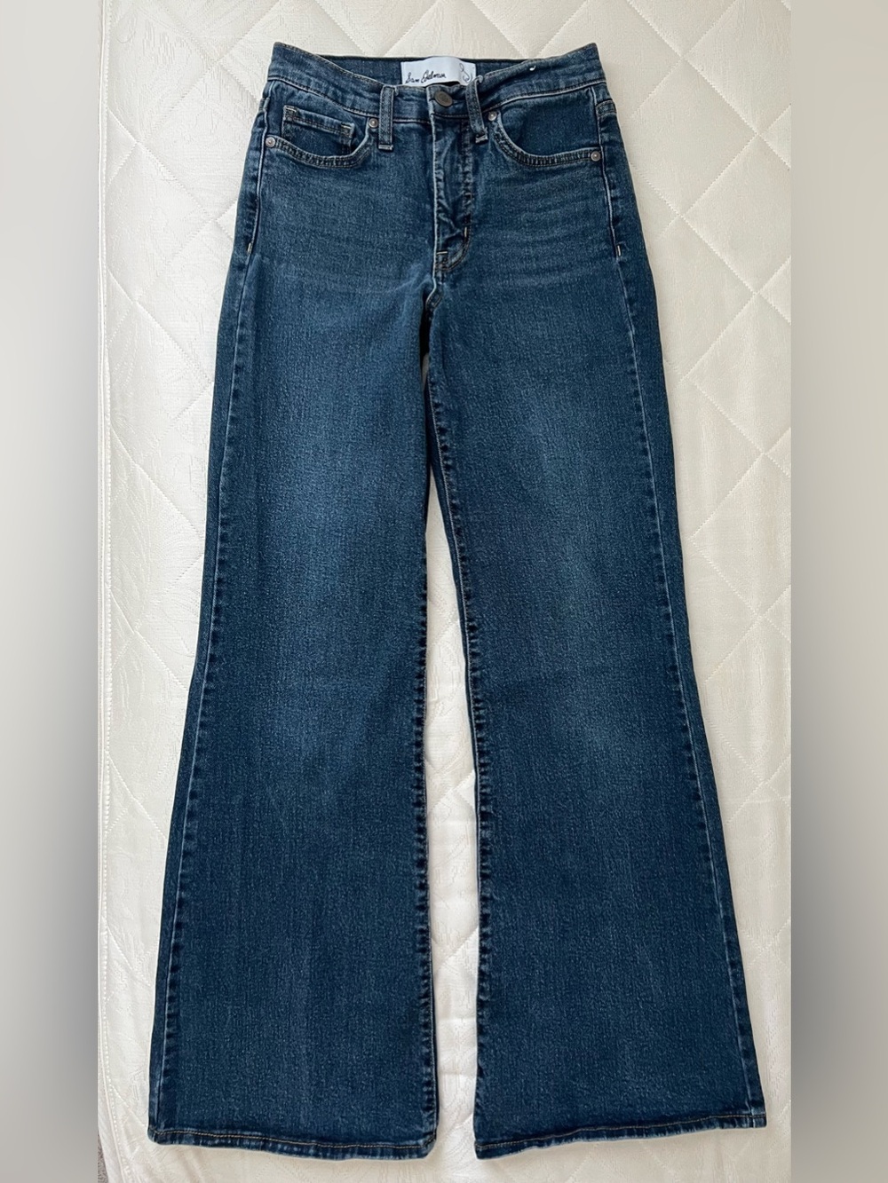Sam Edelman Dark Blue Flare Jeans size 24, Y2K